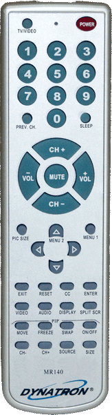 Remote control works JVC TV